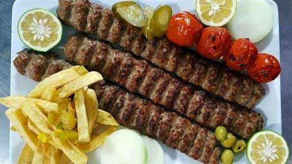  عکس خوراک کباب سه سيخ